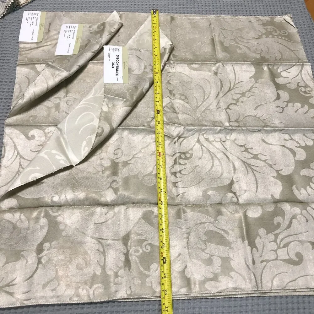 Vervain Fabric Swatches 14pc Viscose Poly Damask Striped Floral Designer Craft